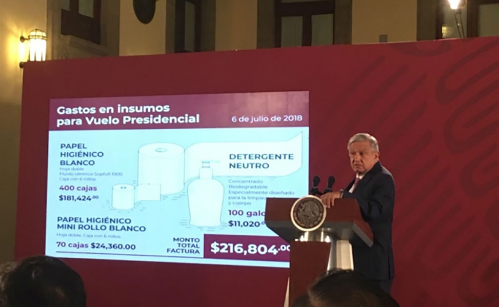 Exhibe AMLO gastos excesivos para vuelo presidencial en administración de EPN