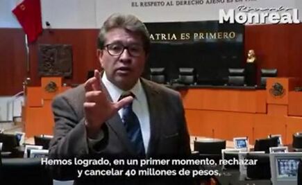 Va a Morena 10% de dieta de senadores morenistas: Monreal