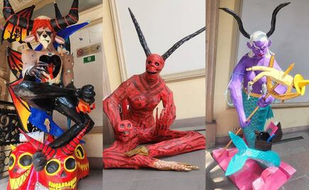 Pecadores, juguetones y oligarcas... estos Diablos son los ganadores para la "Quema de Judas" en San Luis Potosí