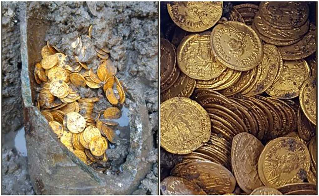 Descubren tesoro del Imperio Romano en una ánfora