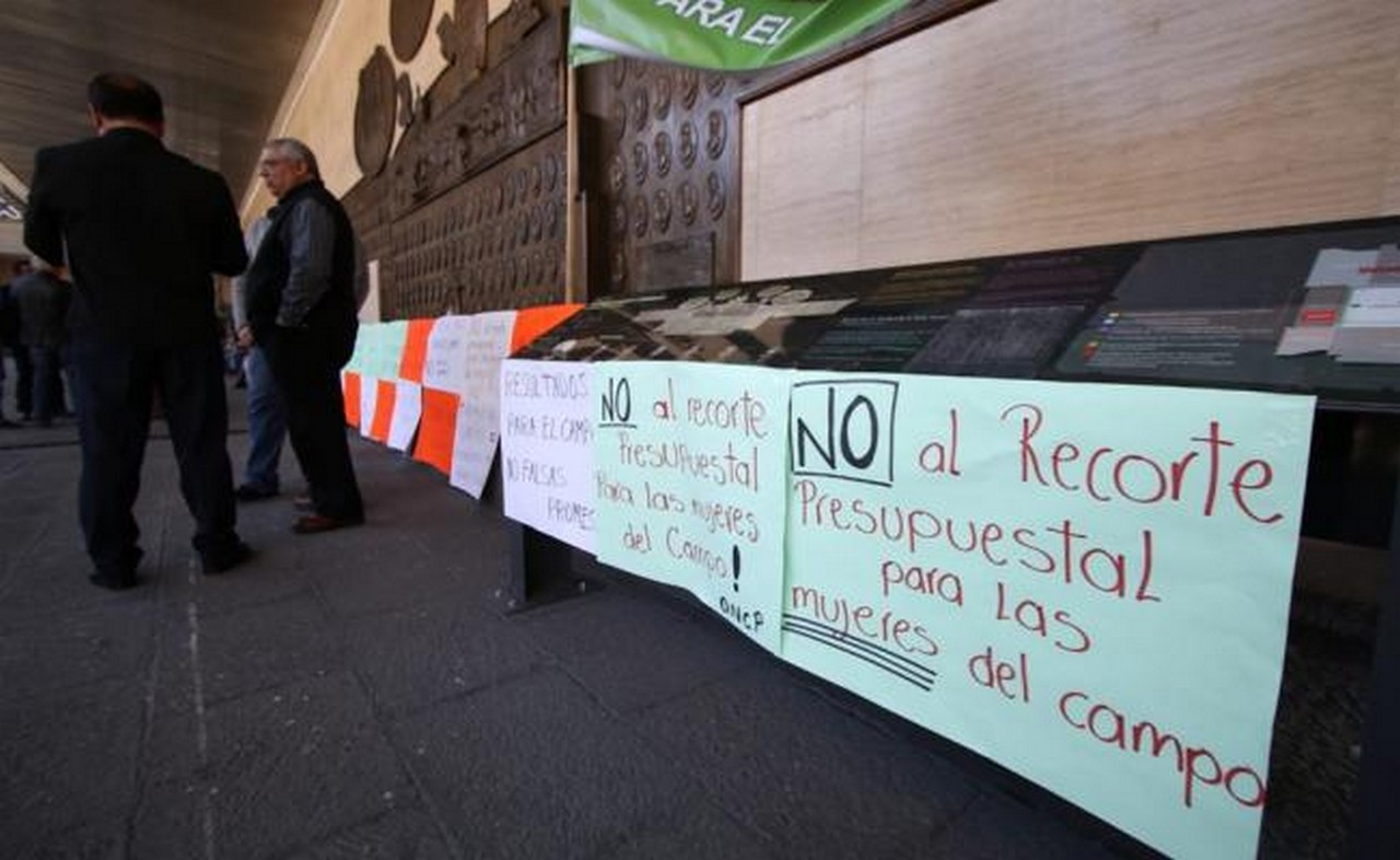Protesta de campesinos en San Lázaro. Foto: Carlos Mejía/EL UNIVERSAL