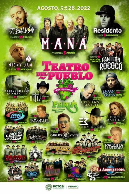 FENAPO 2022. Confirman últimos cantantes para el Teatro del Pueblo