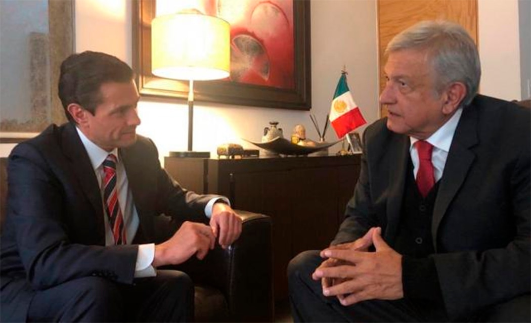 El Presidente Enrique Peña Nieto y Andrés Manuel López Obrador (Foto tomada de Twitter)