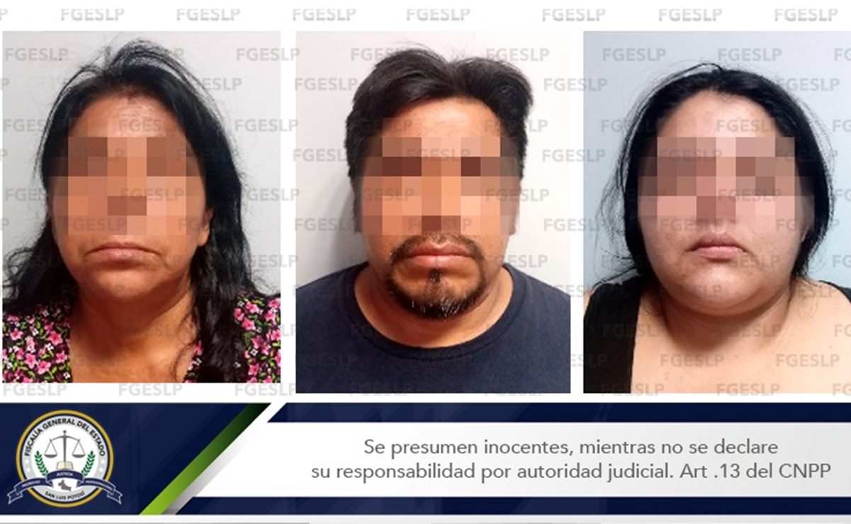 Mujer con bebé en brazos participa en robo a cuentahabiente en Tamazunchale. Foto: Especial