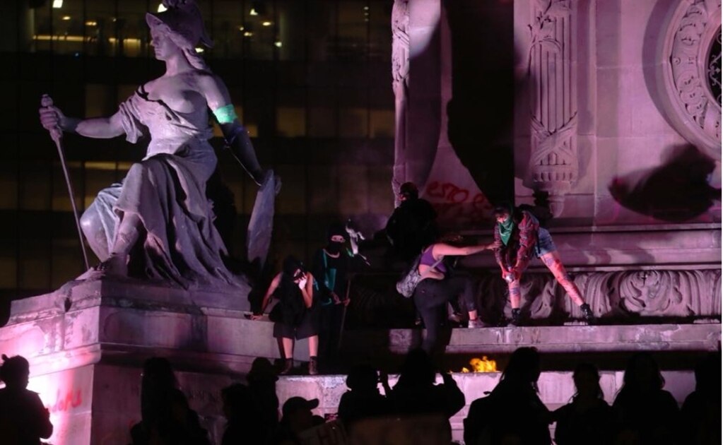 Valorarán daños tras vandalismo en monumento del Ángel