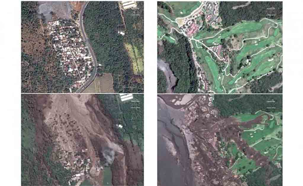 Fotos antes y después revelan destrucción de Volcán de Fuego