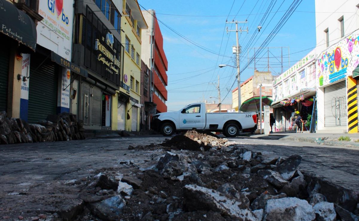 Interapas inicia trabajos de rehabilitación de drenaje en el Centro Histórico de SLP