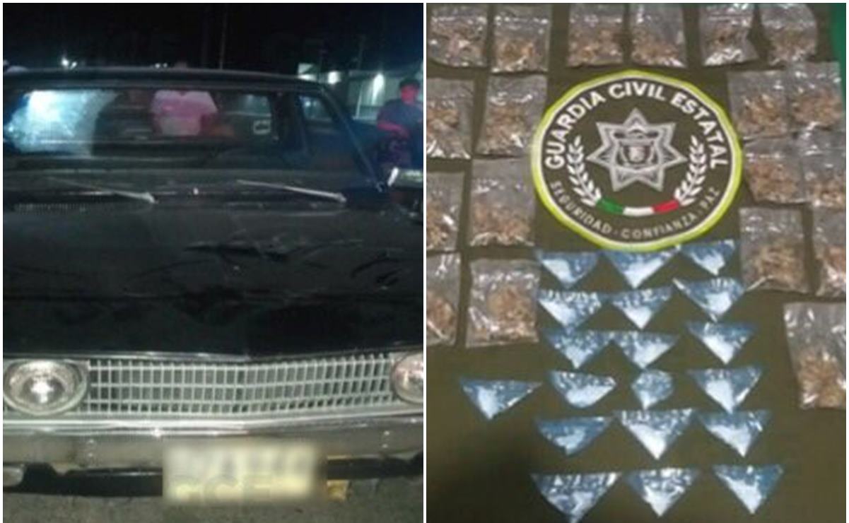 Guardia Civil asegura camioneta robada y droga durante operativos en SLP. Foto: Especial