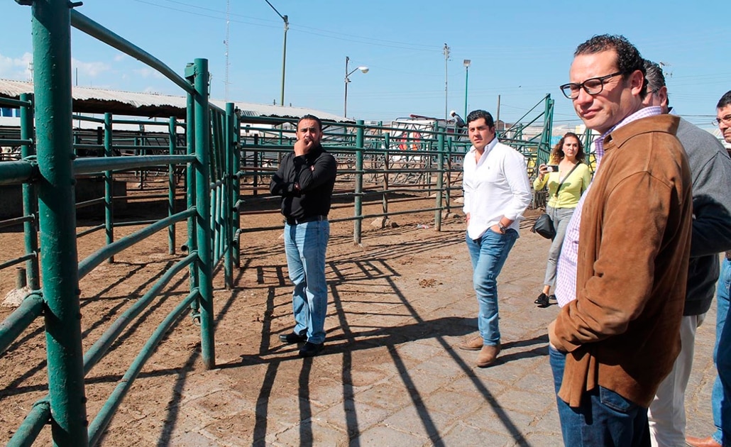 Visita de Xavier Nava a rastro municipal | Foto: Archivo Ayuntamiento de SLP