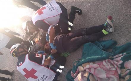 Remolque se desprende en carretera Matehuala, una lesionada