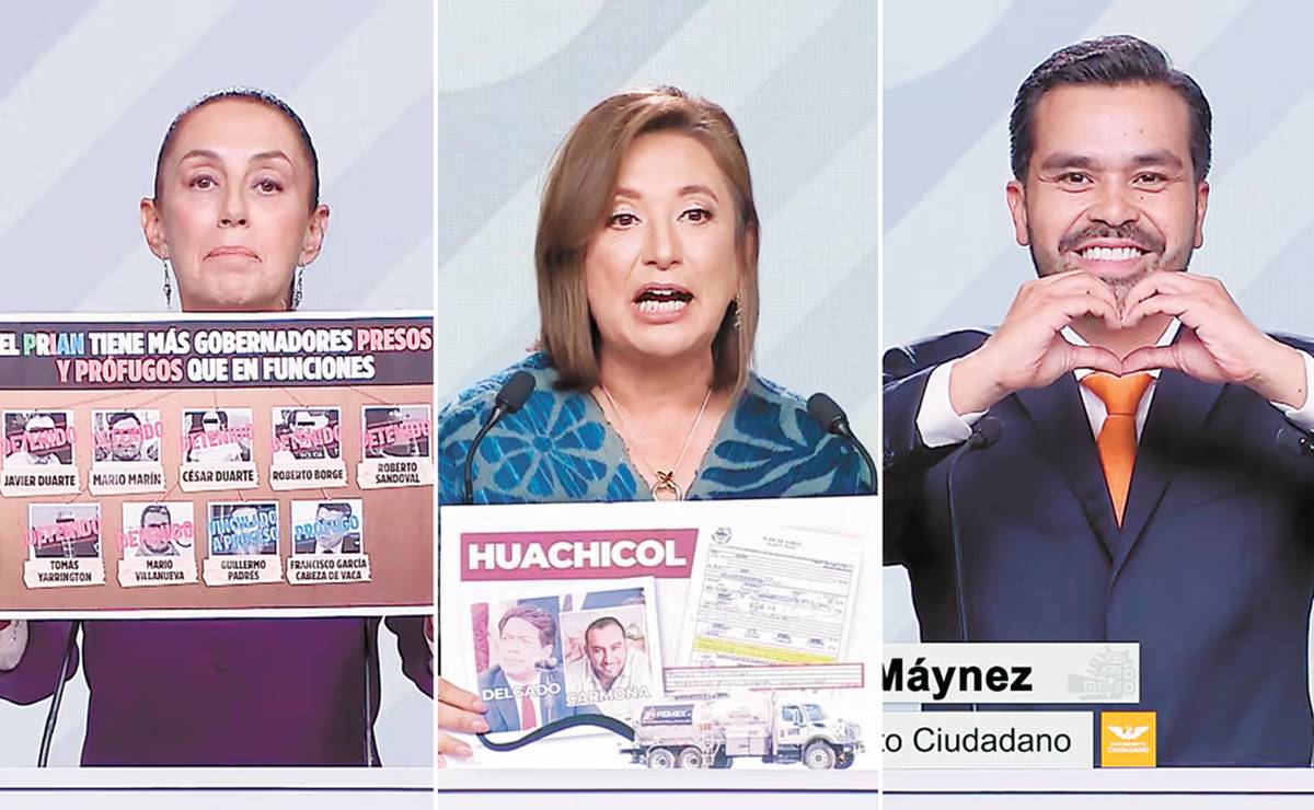 Sacan los nexos con el crimen organizado; Sheinbaum y Xóchitl se acusan en tercer debate presidencial