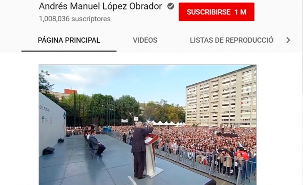 El canal de YouTube de AMLO... ni Obama lo tiene
