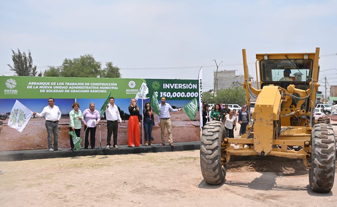 Gallardo apuesta por la transformación de Soledad, invierte 150 mdp en nueva Unidad Administrativa Municipal. Foto: Especial