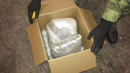 Ejército Mexicano asegura marihuana y cristal en aeropuerto de SLP