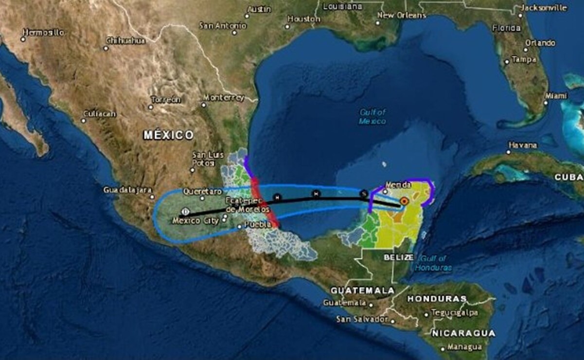 Sigue EN VIVO la trayectoria del huracán Grace