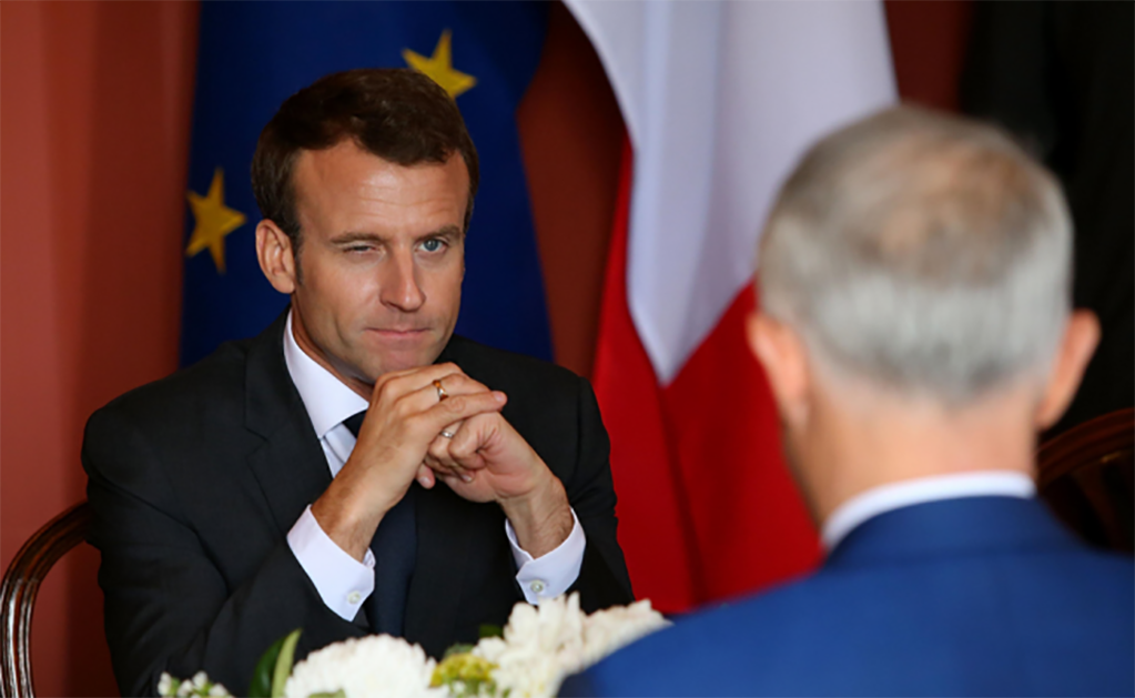 El presidente francés Emmanuel Macron se reúne con el primer ministro australiano, Malcolm Turnbull. Foto: EFE/ Jason Mccawley