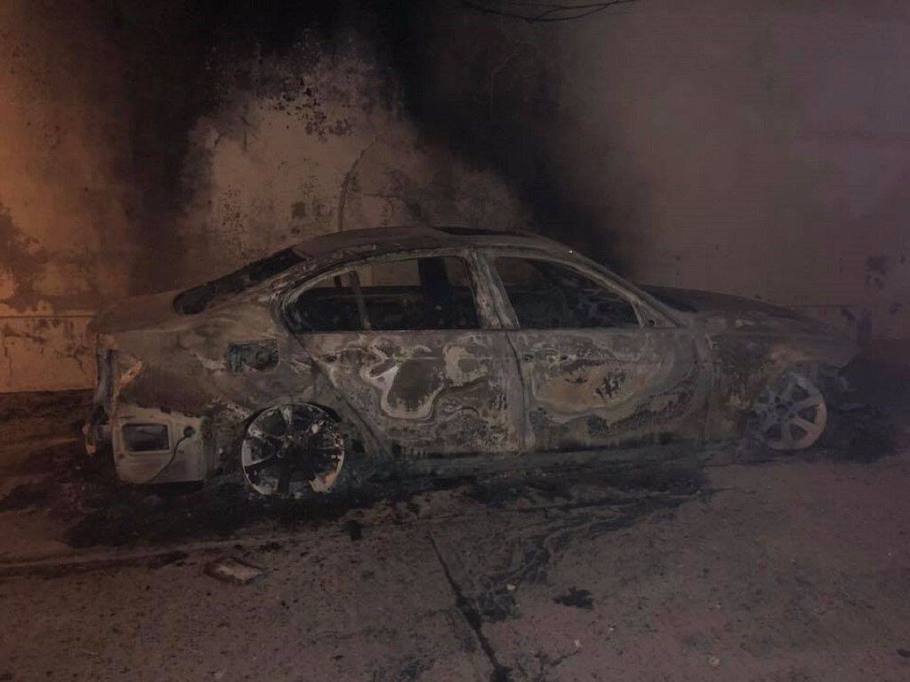 Atentado político en Aquismón; queman auto de panista