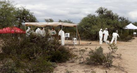 Continúan trabajos en fosa clandestina de Moctezuma