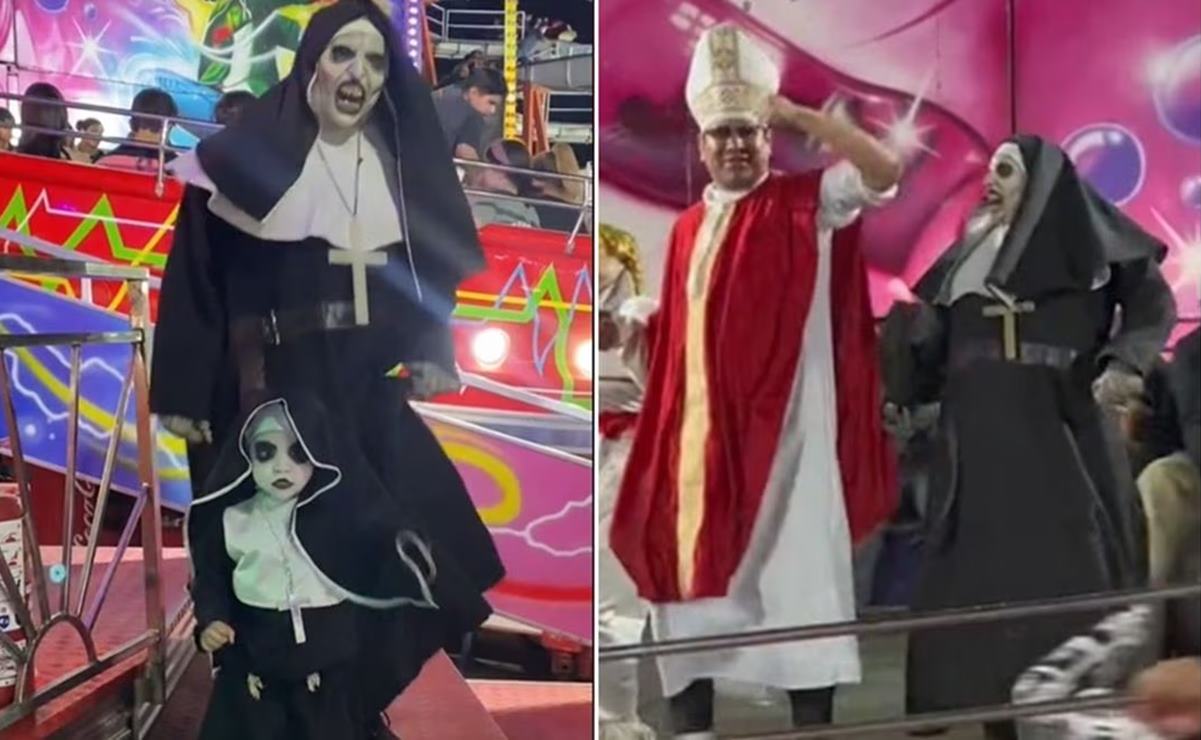 ¡Se quitó la máscara! Ella es la joven que da vida a “la monja viral de TikTok”. Foto: Especial