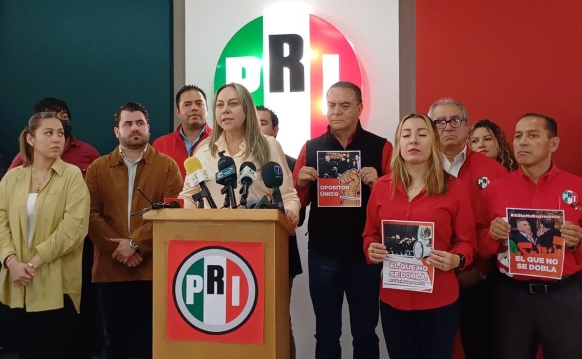 Comité del PRI en SLP respalda a su dirigente, Alito Moreno. Foto: Humberto Torres