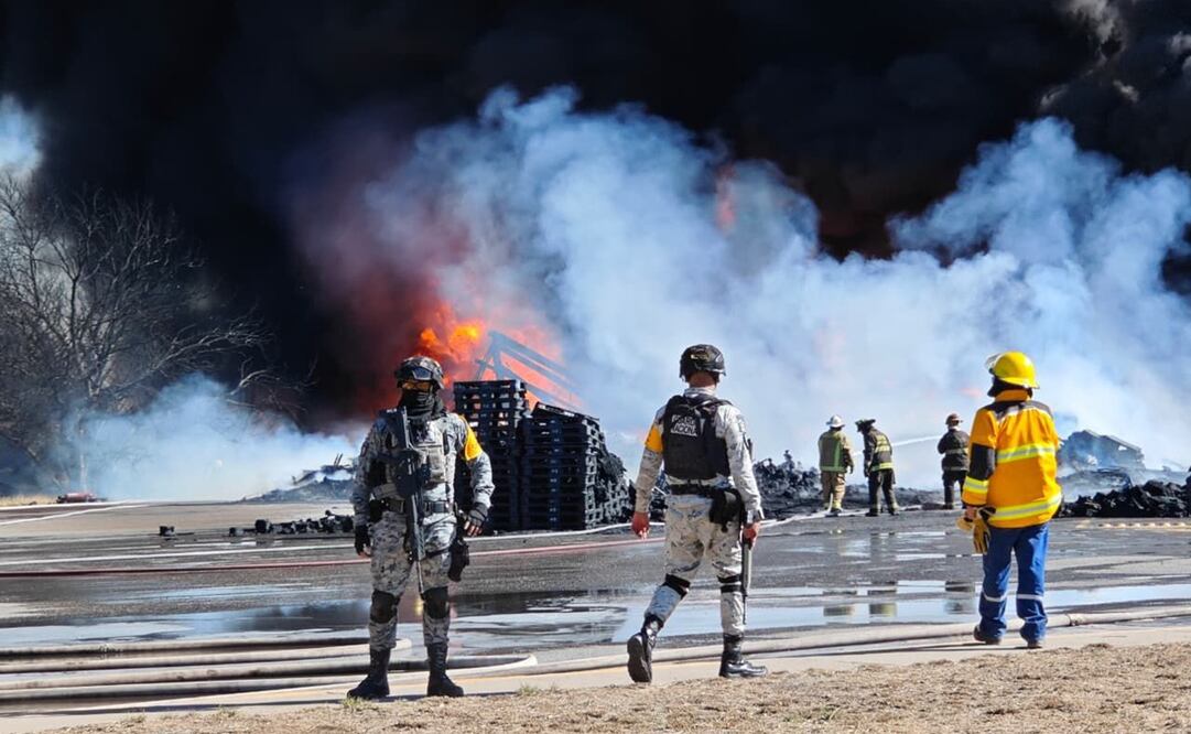 Incendio en la Zona Industrial de SLP fue controlado. Foto: Especial