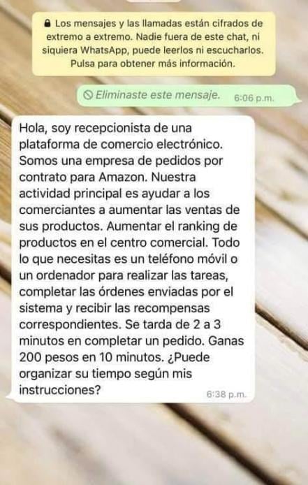 ¿Te llegó mensaje de texto ofreciendo trabajo en Amazon? Podría ser fraude