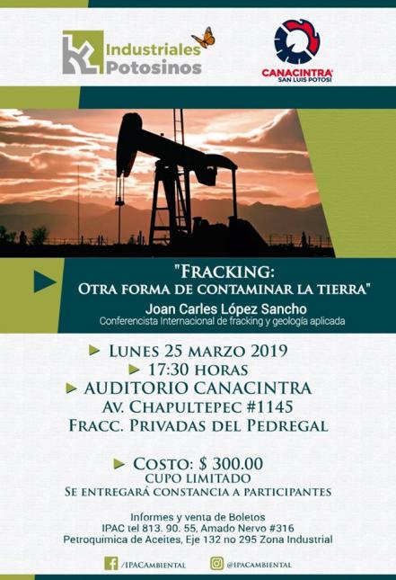 En SLP aún evalúan realizar práctica de fracking, denuncia IP