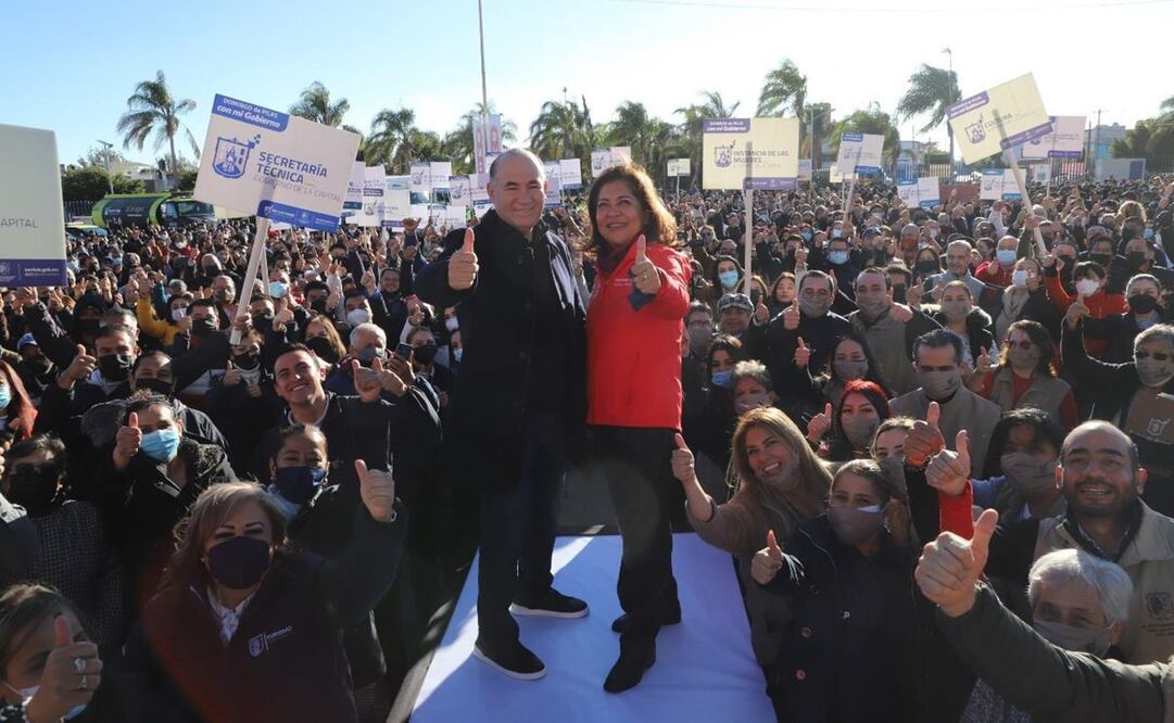 Infraestructura vial y pensiones dignas para trabajadores del Ayuntamiento de SLP, los compromisos de Galindo para 2023. Foto: Especial