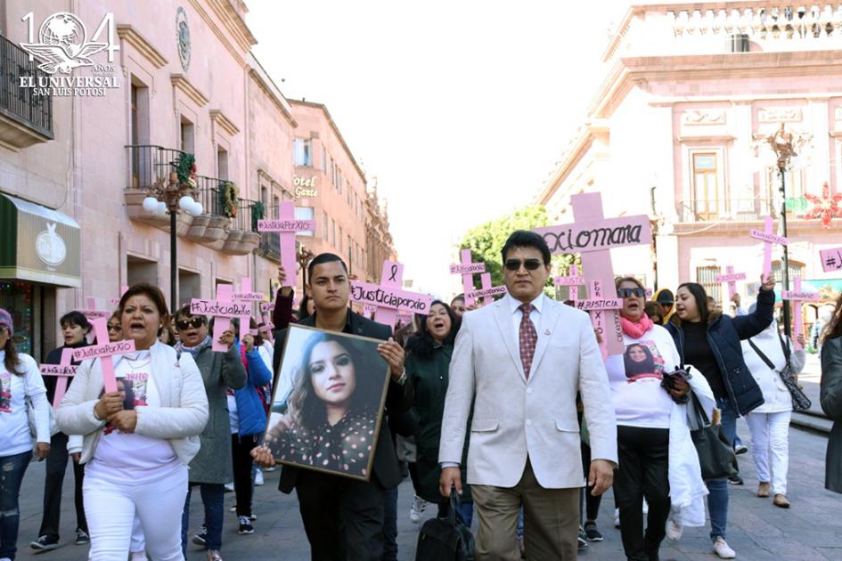 Familiares de Xiomara Guadalupe marchan en SLP; exigen esclarecer su muerte