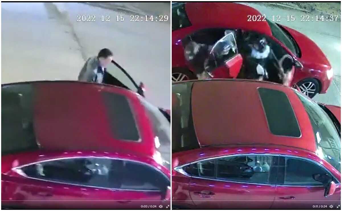 VIDEO. Sujetos armados despojan a un hombre de su automóvil en el barrio Tequis. Fotos: Capturas de video
