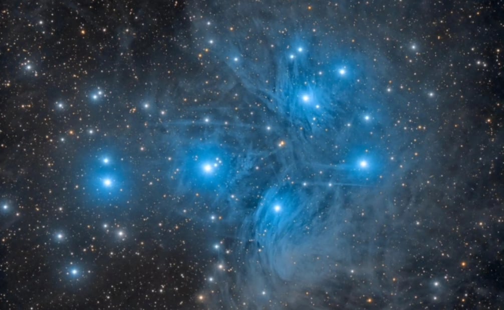 Las Pléyades. Foto: Departamento de Astronomía UdeC