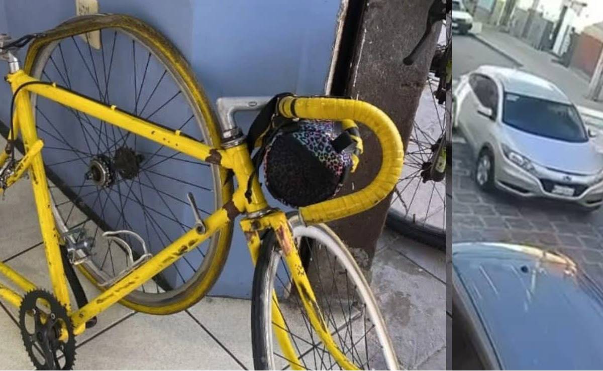 VIDEO: Automovilista arrolla a pareja que viajaba en bici en SLP y se da a la fuga