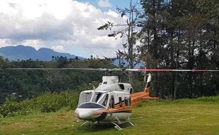 Aterriza de emergencia helicóptero en el que viajaba Manuel Velasco