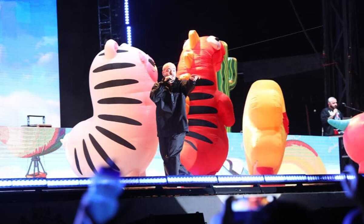 Sin lluvia, J.Balvin hace perrear a los potosinos en la inauguración del Festival Navideño 2022. Fotos: Gobierno de San Luis Potosí