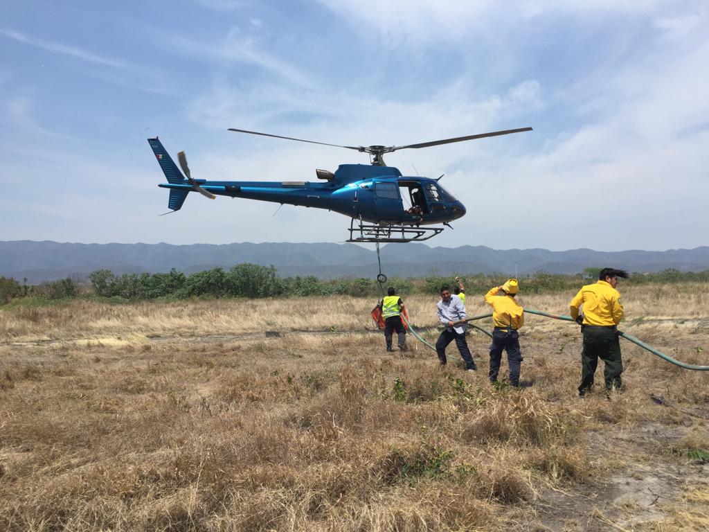 Autoridades de los 3 niveles de gobierno combaten incendios en SLP