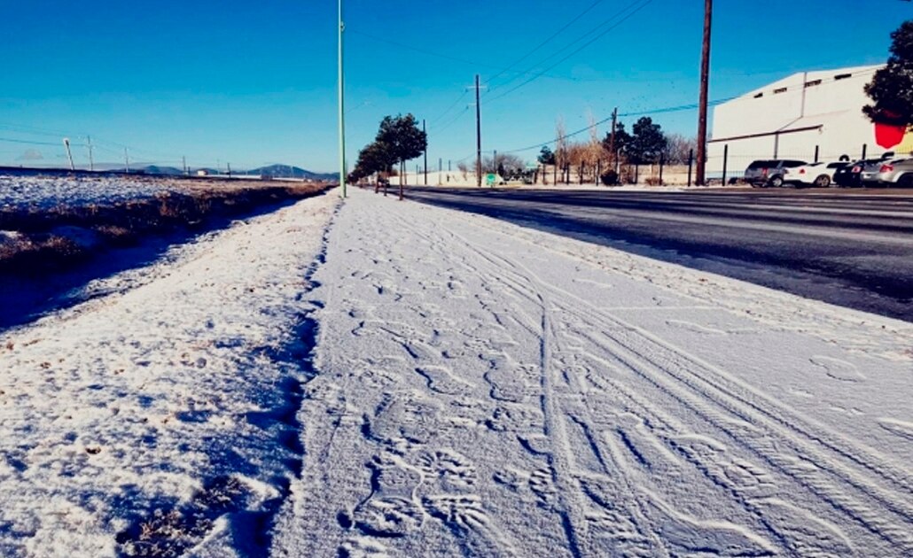 Cae nieve en 14 municipios de Chihuahua