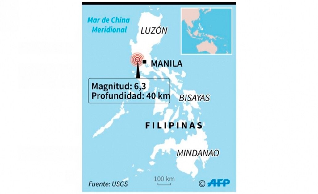 Sismo en Filipinas deja al menos 5 muertos