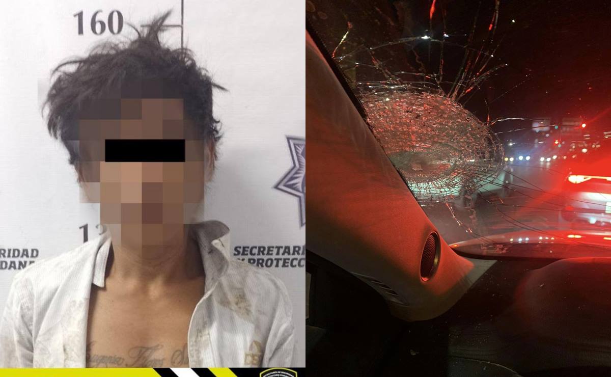 Detienen a hombre que arrojaba piedras a vehículos sobre la carretera 57 en SLP