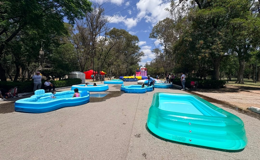 Parque de Morales se convierte en parque acuático durante vacaciones de verano 2026. Foto: Cortesía.