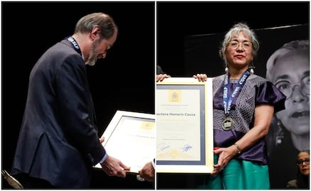 UASLP entrega doctorados Honoris Causa a Cristina Rivera Garza y Juan Villoro