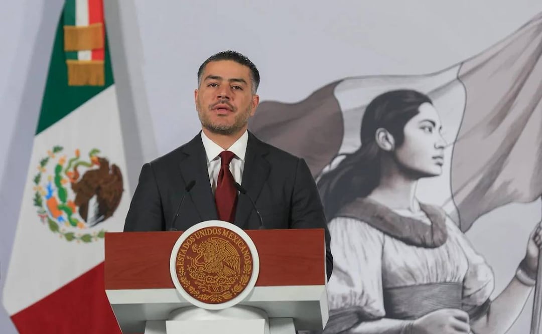 Conferencia de prensa mañanera de la presidenta Claudia Sheinbaum Pardo, desde Palacio Nacional, este 10 de febrero. Foto Osmar Alvarado / El Universal