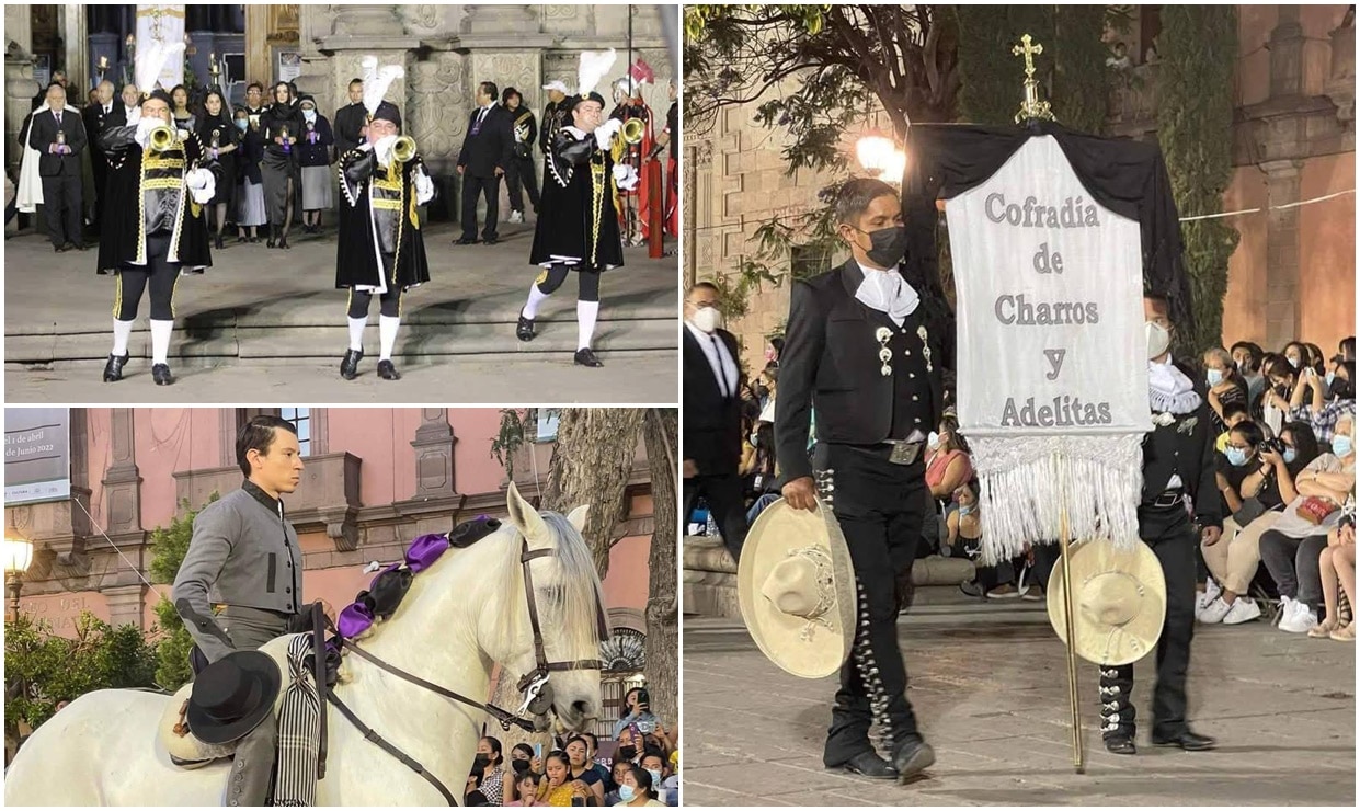 ¿Quiénes son los heraldos, charros, damas andaluzas y monaguillos en la Procesión del Silencio de SLP?