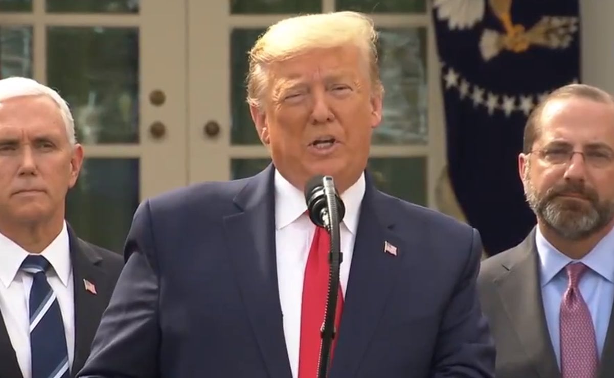 Donald Trump libera 50 mmdd contra el coronavirus