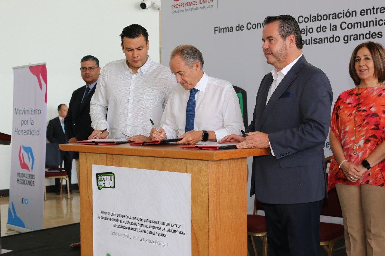 Firman convenio Consejo de la Comunicación y Gobierno del Estado