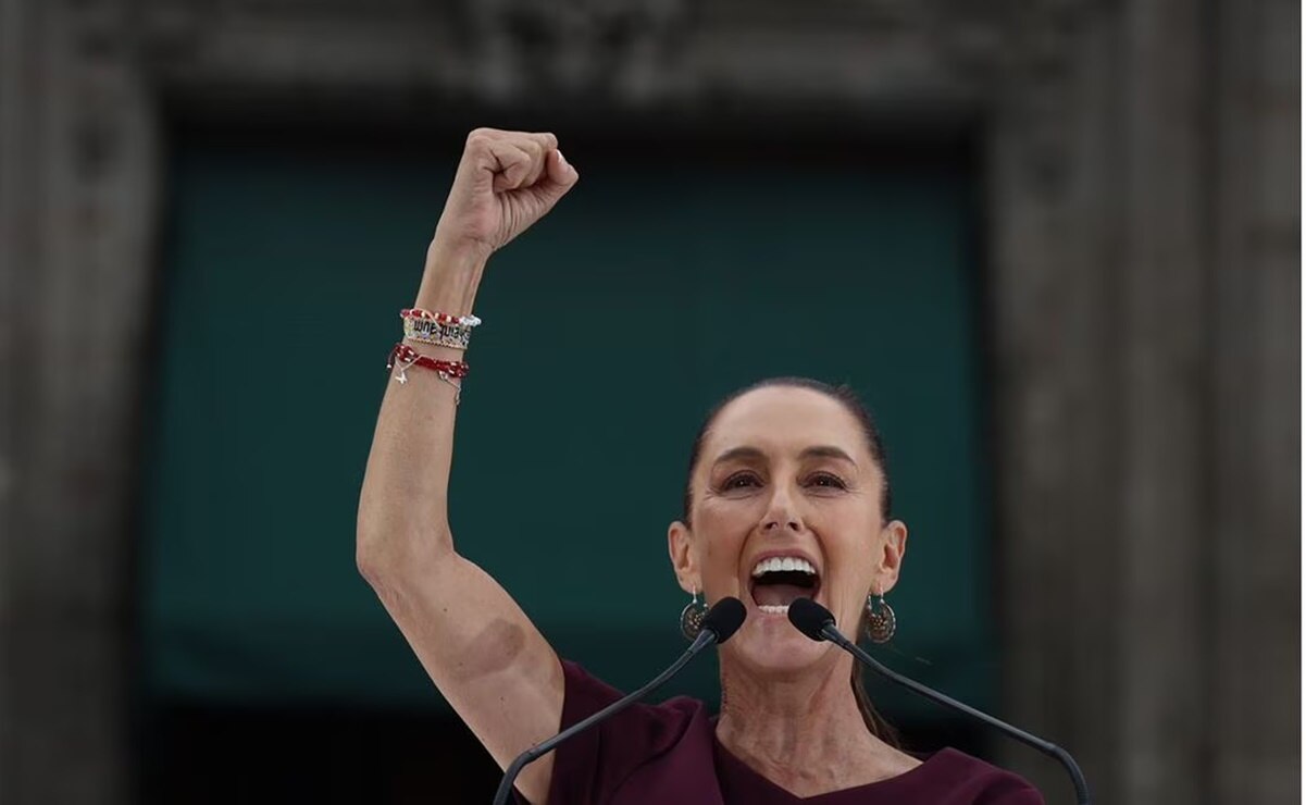 Claudia Sheinbaum, en cierre de campaña en el Zócalo. Foto: Diego Simón