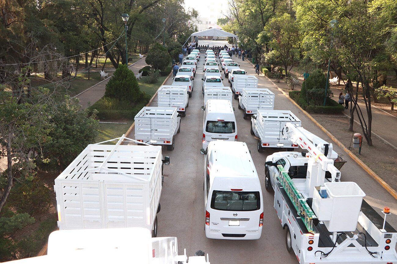 Parque vehicular municipal recibe 48 nuevas unidades
