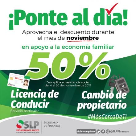 Este sábado concluye descuento en licencias de conducir y cambio de propietario