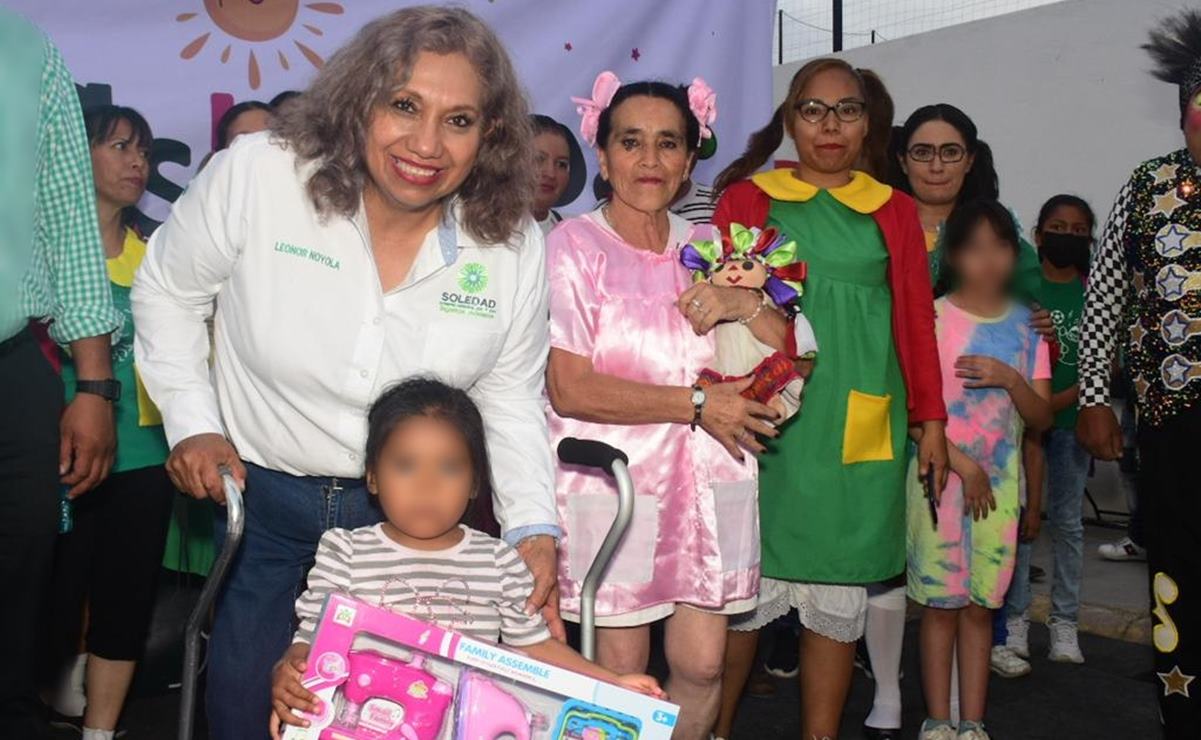 Ricardo Gallardo y Leonor Noyola inauguran caravanas de alegría por el Día del Niño y la Niña en Soledad