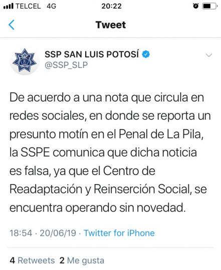 SSPE desmiente rumores de riña en La Pila