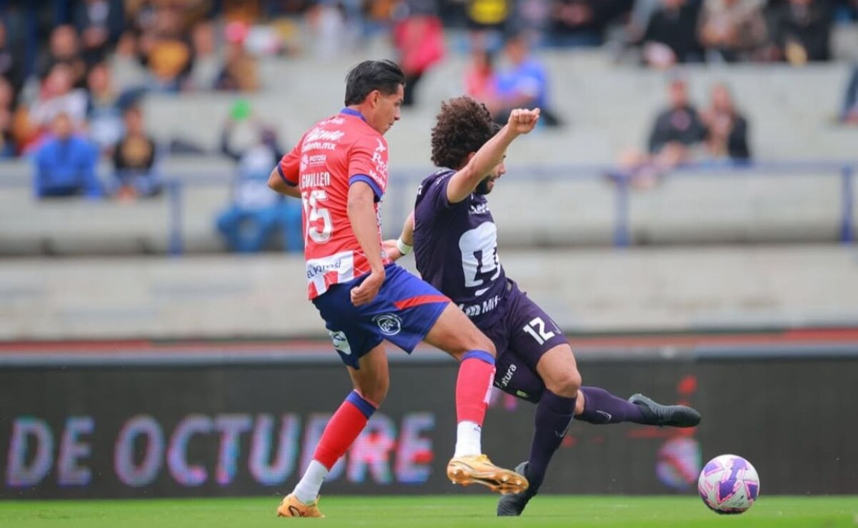 ¡Goleada en CU! Atlético de San Luis cae ante Pumas